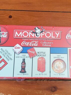 Monopoly Coca-Cola Collector's Edition Board Game Vintage 1999 NIB